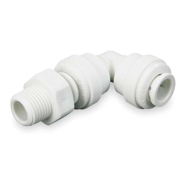 Acetal Copolymer Swivel Elbow, 90 Degrees, 5/32 in Tube Size
