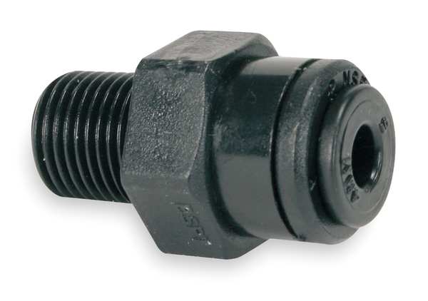 Acetal Copolymer Male Adapter, 1/4 in Tube Size