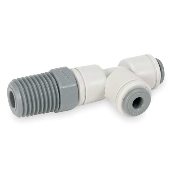 Acetal Copolymer Swivel Run Tee, 5/16 in Tube Size