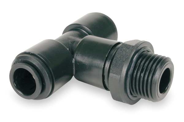 Acetal Copolymer Swivel Branch Tee, 13/32 in Tube Size