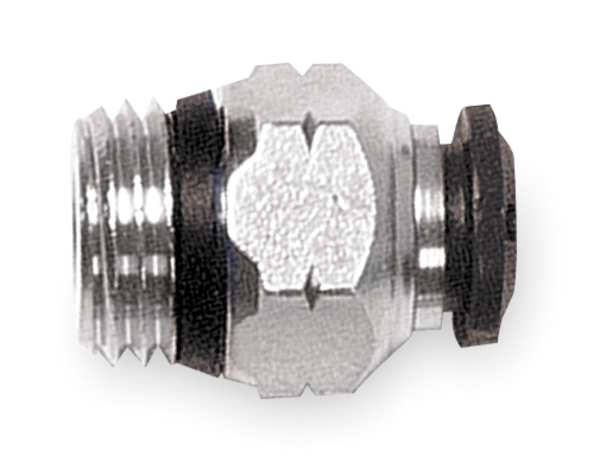 Male Connector, 8mm Tube Sz, Brass, PK5