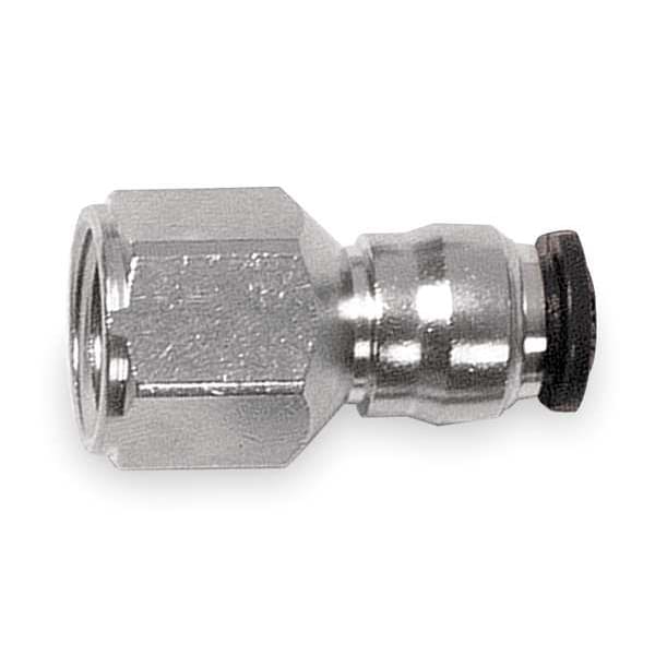 Female Connector, 4mm Tube Sz, Brass, PK5