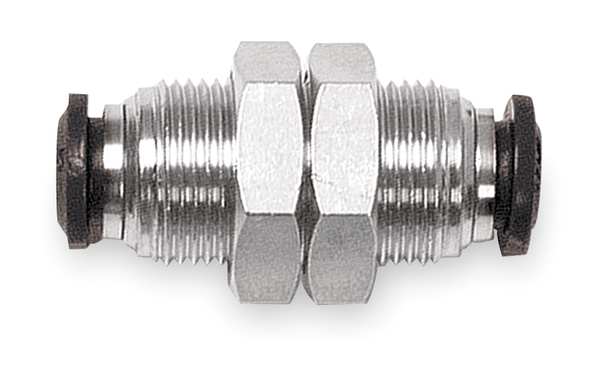 Bulkhead Union, 10mm Tube Sz, Brass, PK3