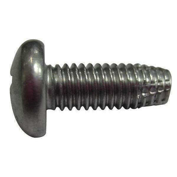 Thread Cutting Screw, #6 x 3/8 in, Plain Stainless Steel Pan Head Phillips Drive, 100 PK