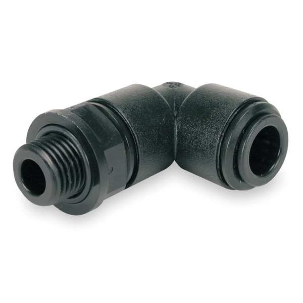 Acetal Copolymer Swivel Elbow, 90 Degrees, 15/32 in Tube Size