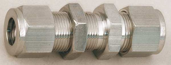 Bulkhead Union, Carbon Steel, Comp, 3/8In