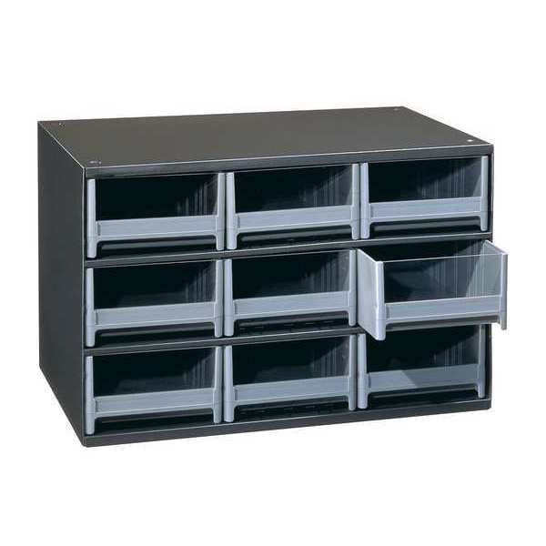 Drawer Bin Cabinet with 15 Drawers, Steel, Polystyrene, 17 in W x 11 in H x 11 in D