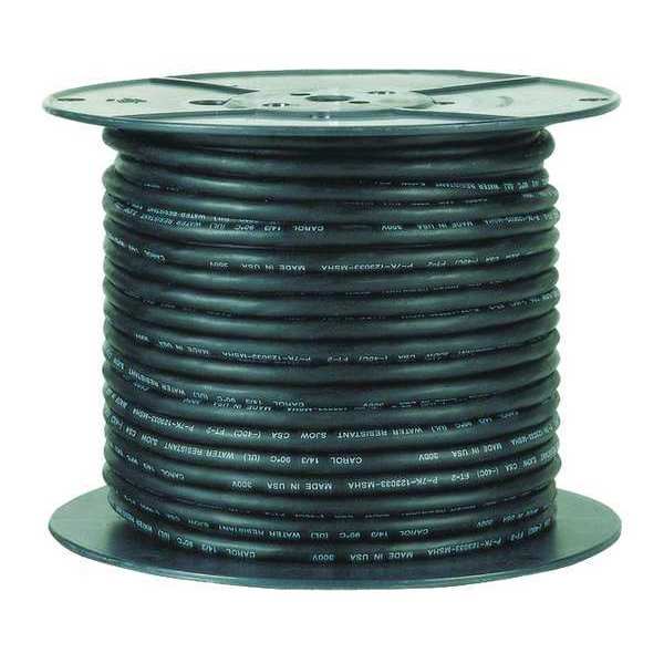 6 AWG 3 Conductor Carolprene Portable Cord 600V 100 ft. BK