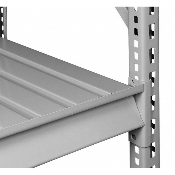 Decking, Ribbed Steel, 48 in W, 24 in D, Gray, Powder Coated Finish, Gauge: 22