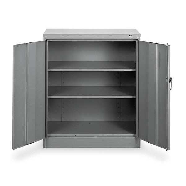 24 ga. ga. Carbon Steel Storage Cabinet, 36 in W, 42 in H, Stationary