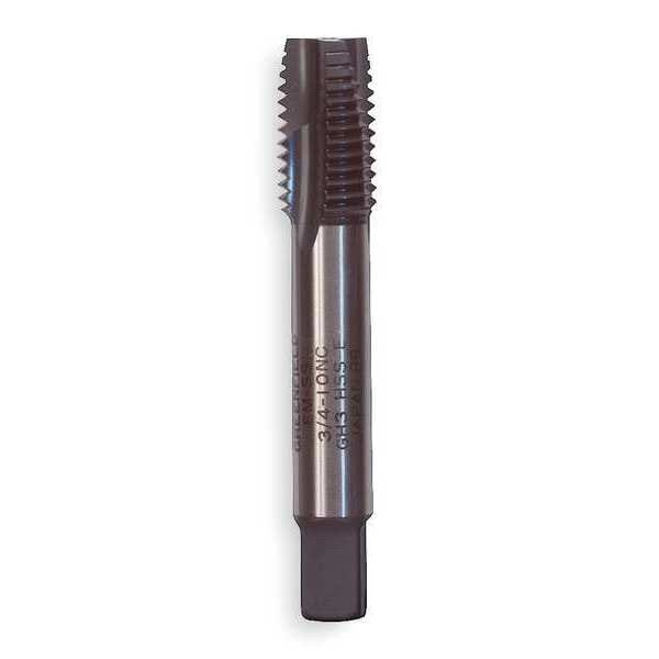 Spiral Point Tap, #12-28, Plug, UNF, 3 Flutes, Oxide