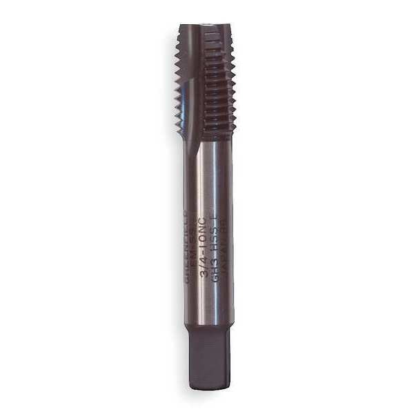 Spiral Point Tap, #6-32, Plug, UNC, 3 Flutes, Oxide