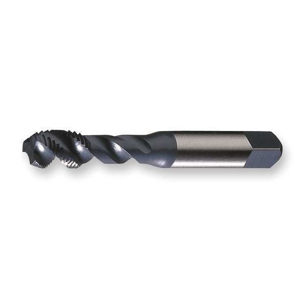 Spiral Flute Tap, M5-0.80, Bottoming, Metric Coarse, 3 Flutes, Oxide