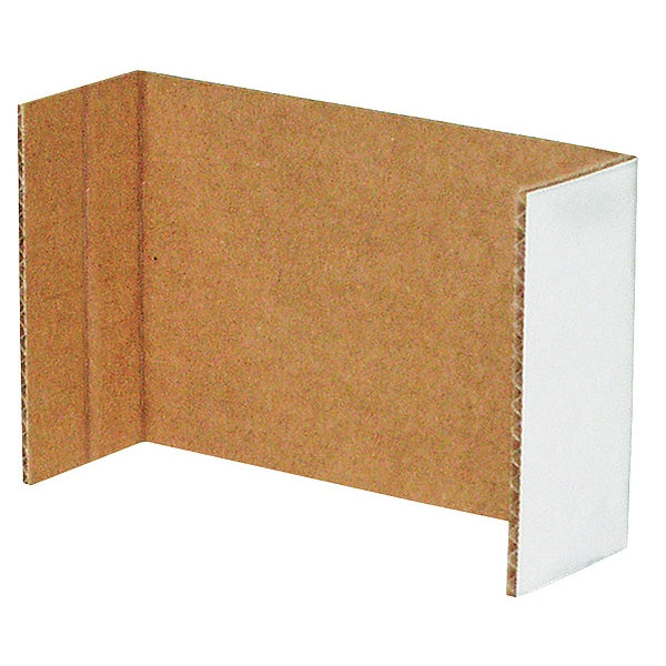 Cardboard Corrugated Shelf Bin Divider, White, 6 1/4 in, 8 1/4 in W