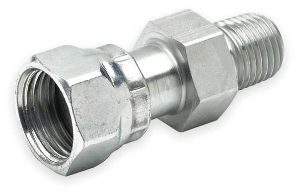 Swivel Connect, Zinc Steel, Fem. ORFSxM, 1/2In