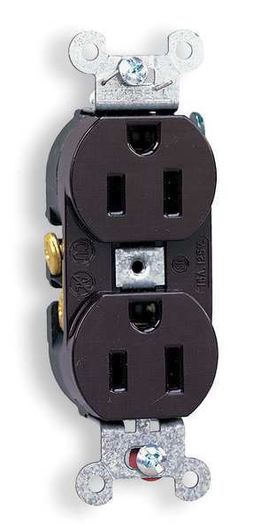 15A Duplex Receptacle 125VAC 5-15R BN