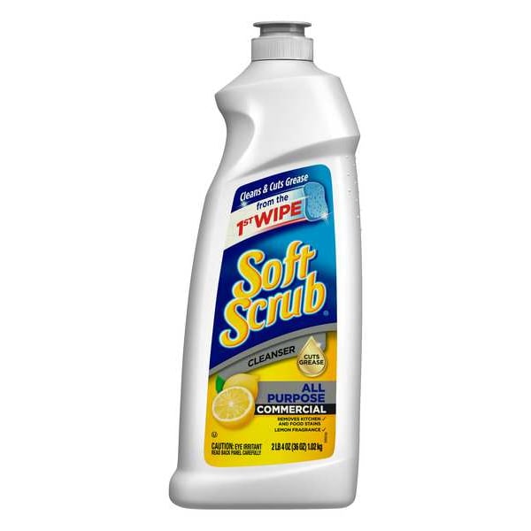 Bathroom Cleaner, Bottle, Lemon, White, PK6