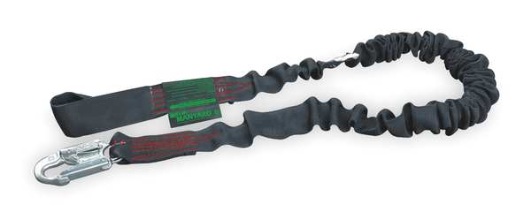 Arc Flash Rated Shock Absorbing Lanyard, 6 ft., 310 lb. Weight Capacity, Black