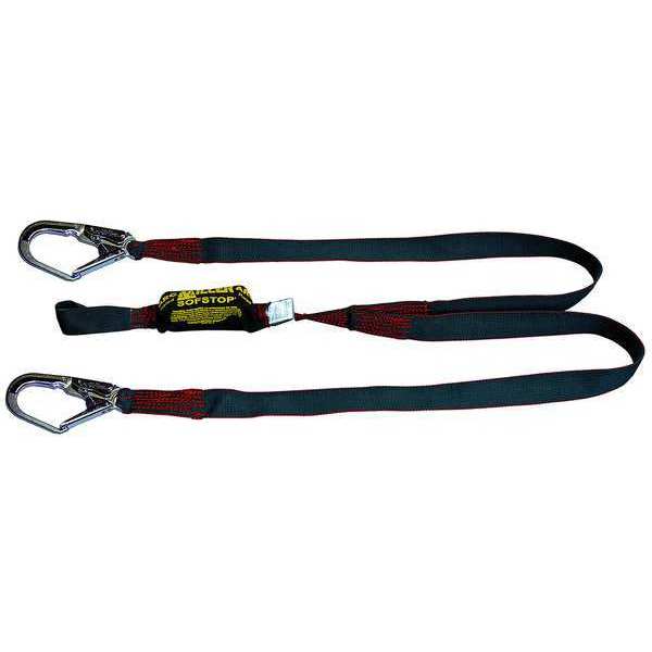 Arc Flash Rated Shock Absorbing Lanyard, 6 ft., 310 lb. Weight Capacity, Black