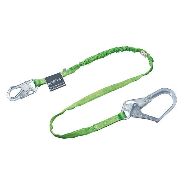 Shock Absorbing Lanyard, 6 ft., 310 lb. Weight Capacity, Green