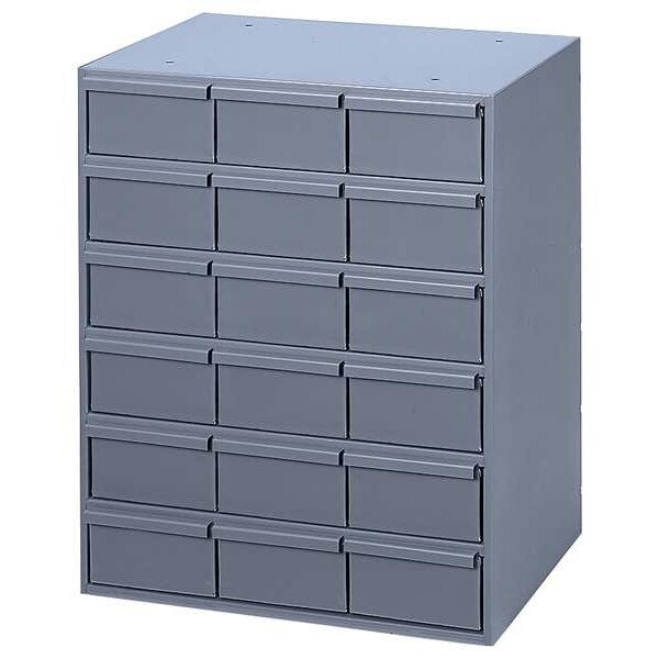 Drawer Bin Cabinet with 18 Drawers, Prime Cold Rolled Steel, 17 1/4 in W x 21 1/4 in H x 12 1/4 in D