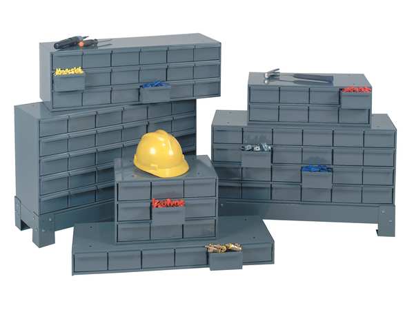 Drawer Bin Cabinet with 6 Drawers, Prime Cold Rolled Steel, 11 3/4 in W x 11 in H x 12 1/4 in D