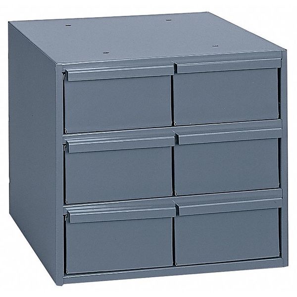Drawer Bin Cabinet with 6 Drawers, Prime Cold Rolled Steel, 11 3/4 in W x 11 in H x 12 1/4 in D