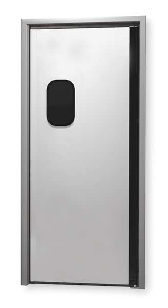 Light Impact Door, 7x6 ft, Stainless Steel