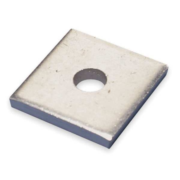 Square Channel Washer, 3/8 In, Steel