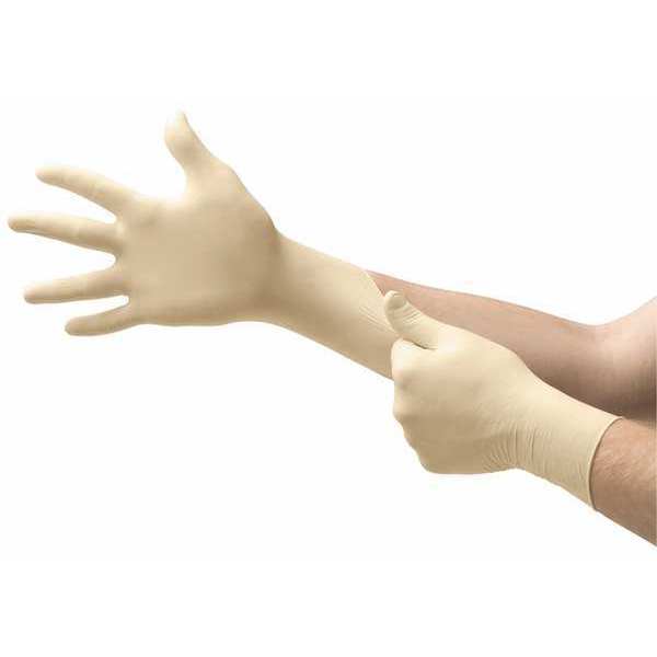 Disposable Gloves, Latex, Powder-Free, Beige, XL ( 10 ), 100 PK