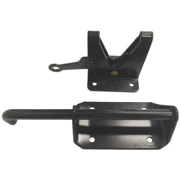 Self-Latching Gate Latch, 2.81 In W, Black