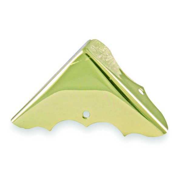 Corner Brace, Brass, 1 Hole, PK4