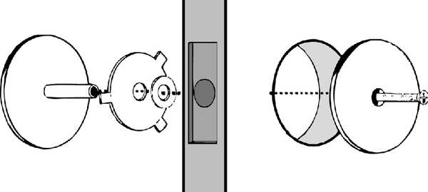 Cylinder Hole Cover Plate, Brass