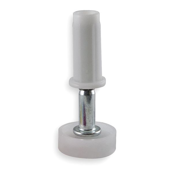 Pivot Wheel, Nylon, White, L 7/8 In