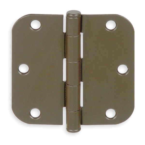 3 1/2 in W x 3 1/2 in H Antique Bronze Door and Butt Hinge