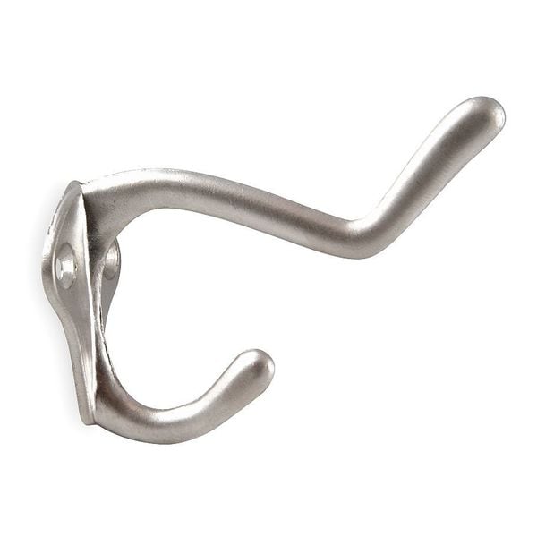 Coat Hook, 2 Hook Ends, Nickel