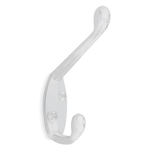Coat Hook, 2 Hook Ends, White