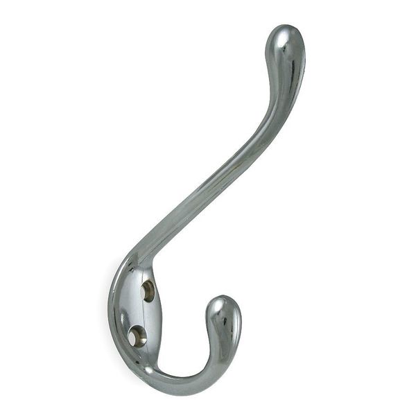 Coat and Garment Hook, 2 Ends, Chrome