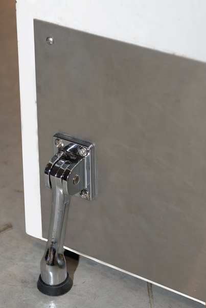Lever Door Holder, Zinc, Silver, 1-7/16