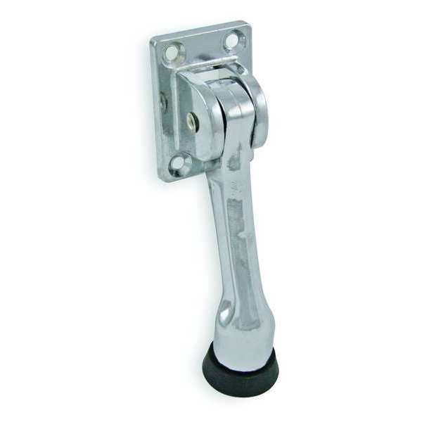 Lever Door Holder, Zinc, Silver, 1-7/16