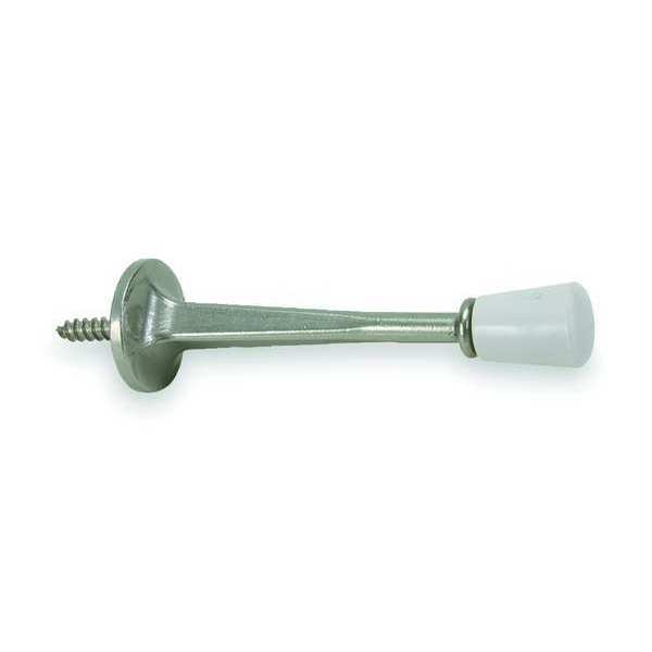 Rigid Door Stop, Zinc, Base Dia.: 1 in