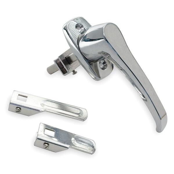Cam Latch, Nonlocking, Chrome, L Handle