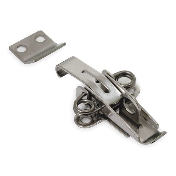 Draw Latch, Padlockable, Natural, Catch/Latch Length: 1-1/4