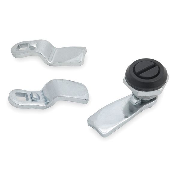 Cam Latch, Nonlocking, Black Powder Coated, Catch/Latch Length: 21/32