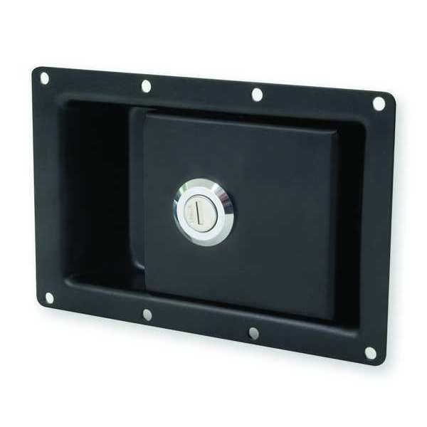 Pivot Pawl Latch, Keyed, Blk Powder Coated
