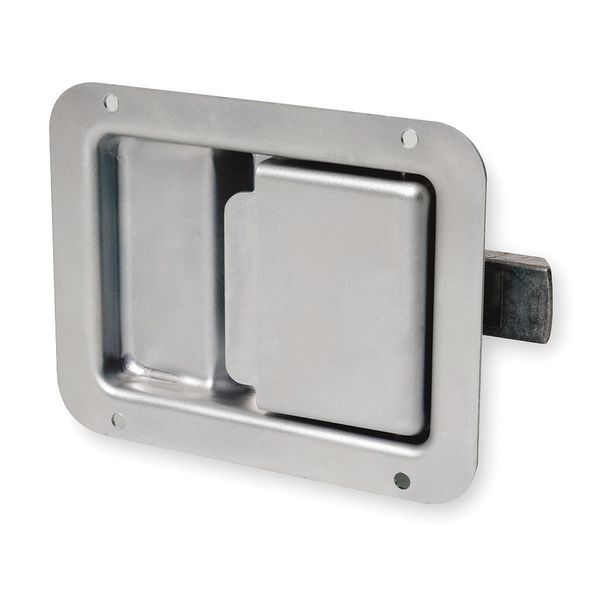 Paddle Latch, Nonlocking, Zinc Plated, Grip: 59/64 in