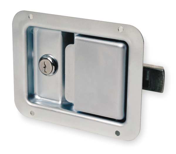 Paddle Latch, Keyed, Zinc Plated