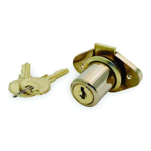Cabinet and Drawer Dead Bolt Locks, Keyed Alike, CH751 Key, For Material Thickness 7/8 in