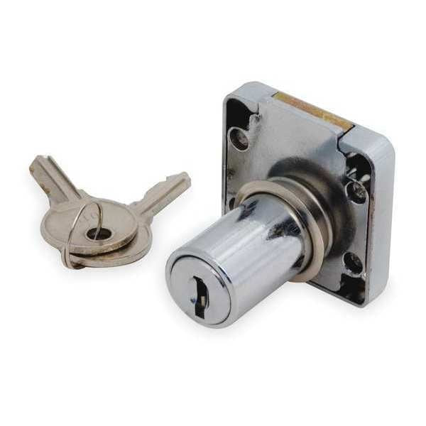 Cabinet and Drawer Dead Bolt Locks, Keyed Alike, CH751 Key, For Material Thickness 7/8 in