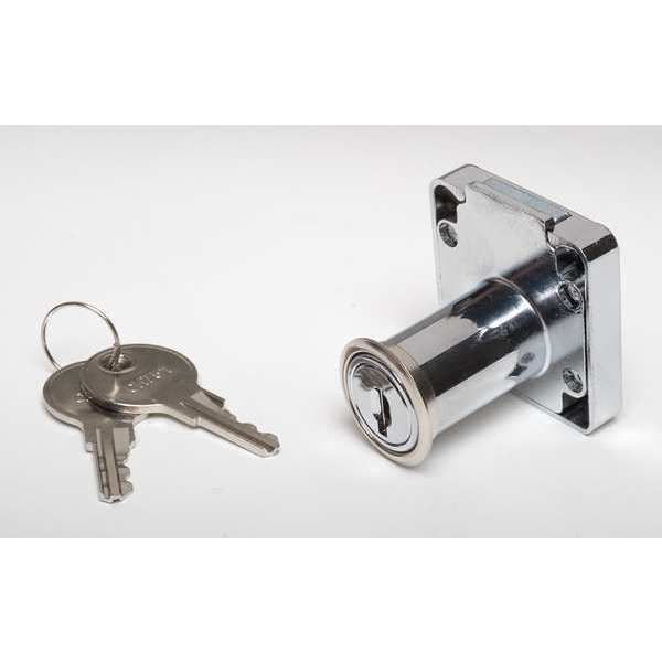 Cabinet and Drawer Dead Bolt Locks, Keyed Alike, CH751 Key, For Material Thickness 7/8 in